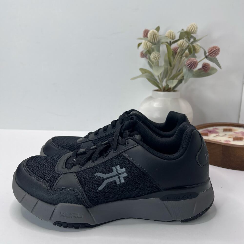 Kuru Quantum 2.0 Walking Comfort Sneaker Jet Black/Slate Gray Men 8 Medium NWB
